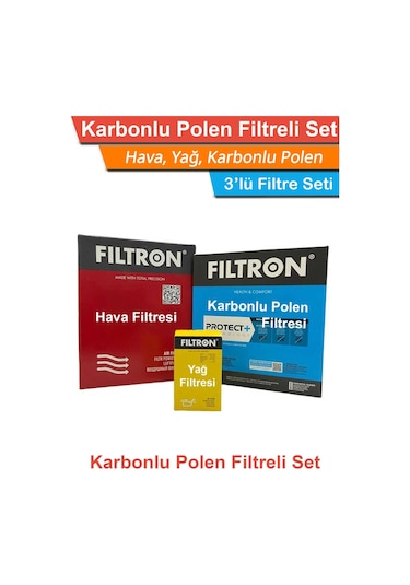 Peugeot 406 2.0 Benzinli Filtron Filtre Bakım Seti 1996-2004 Hava+yağ+karbonlu Polen