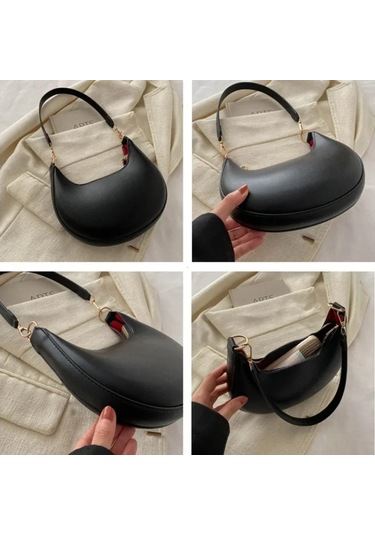 Yeni Moda High-end Ay Şeklinde Beyzbol Çantası Gösteren Lüks Kadın Tek Omuz Khaki 21x5x12.5cm Haki