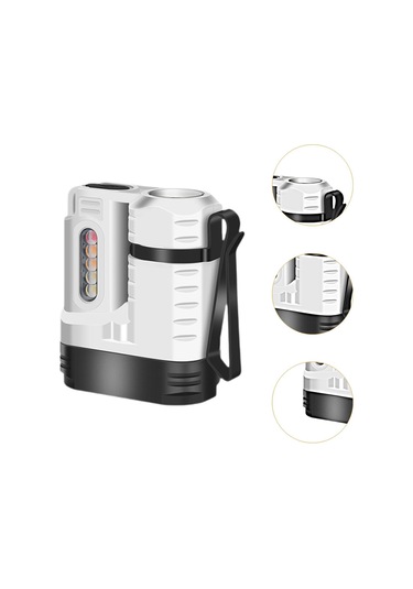 Suntek Klip El Feneri Şapka Işığı Anahtarlık Cep Seyahat Beyaz