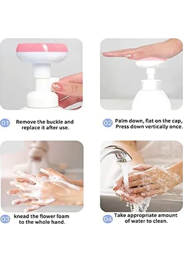 El Köpük Dağıtıcı Çiçek Şekli El Sabunu Köpük El Dağıtıcı Çiçek Damga Dağıtıcı Blue Flower İspanya Mavi