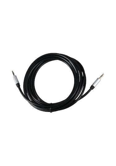 Lemestar 3.5mm Altın Kaplama Aux Kablosu, Mobil Telefon, Bilgisayar Ve Hoparlör İçin 3 Metre Siyah Ses Bağlantı Kablosu