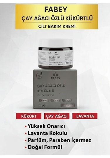Esfabey Çay Ağacı Özlü Kükürtlü Cilt Bakım Kremi 100g