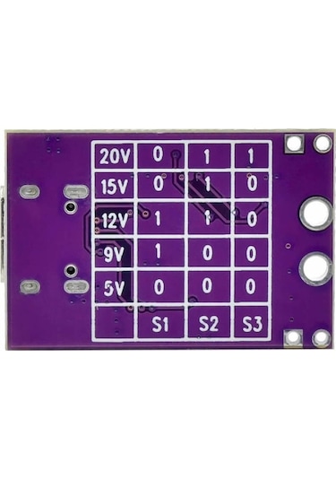 Pd/qc/afc Hızlı Şarj Adaptöründen Voltaj Yükseltici Modül Decoy 5v 9v 12v 15v 20v Sabit Voltaj