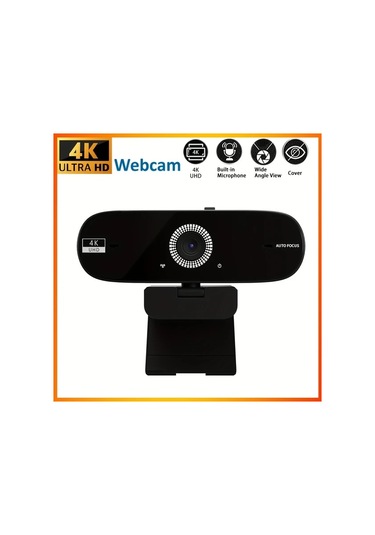 Xuweiwei 4k Computer Webcam Otofokus Gürültü Önleyici Mikrofon Işık Düzeltme Usb Plug-and-play Pri Vacy Kapağı