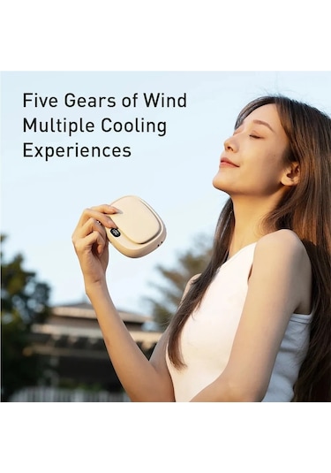 Jialan 1800mah El Mini Fan İşlevli Boyun Asılı Fanlar Ekran İle