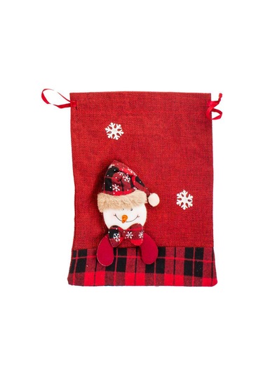 Yılbaşı Kardan Adam Lüks Çuval 22 X 28 Cm