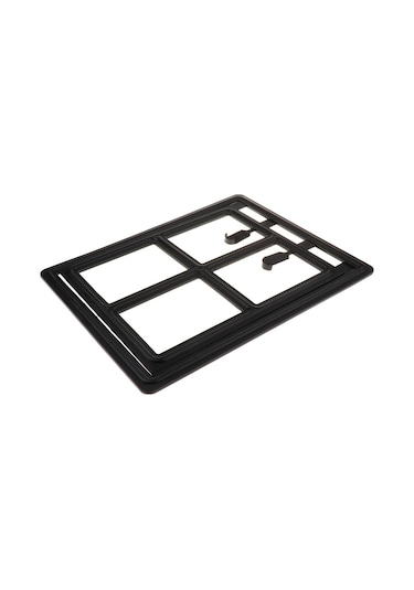 Homyl 2 Yollu Plastik Ekran Kapı Pet Köpek Kedi Veranda Siyah-l