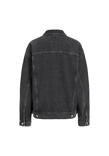 Jack & Jones Kadin Dügme Kapamali Denim Ceket - Orly 12259731 Grey Denim Siyah