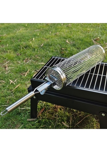 Wondernest Kulplu Barbekü Kafesi Yükseltme Paslanmaz Çelik Sepet 30cm + Kulp 18cm Çok Renkli Çok Renkli