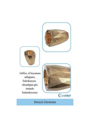 Saksı Çiçek Kaktüs Saksısı Lüx 15 Cm Poly Desen Saksı Çiçeklik - Altın Eskitme