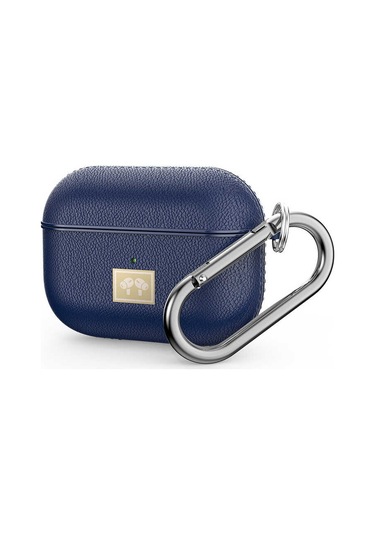 Wlons Airpods Pro Uyumlu Kılıf Deri Görünümlü Wlons Askılı Koruma Kılıfı Airpods Pro Uyumlu Kılıf Deri Görünümlü Wlons Askılı Koruma Kılıfı Lacivert