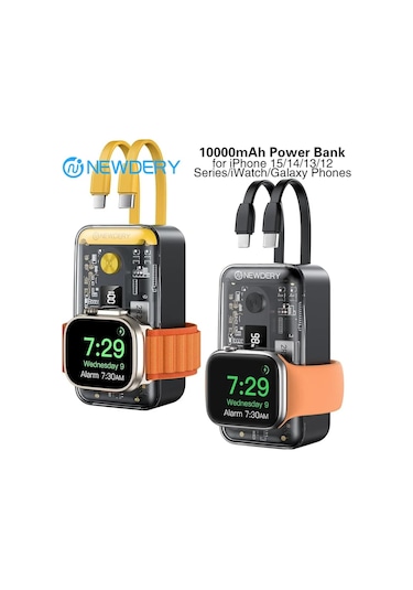 Newdery 10000 Mah Pil Paketi Taşınabilir Şarj Cihazı İos Uyumlu Watch/iphone Yellow 10000mah Sarı