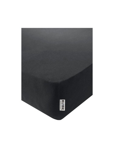 Penye Lastikli Çarşaf, Çift Kişilik , Siyah, %100 Pamuk Örme Kumaş, 130 Gr/m² Siyah