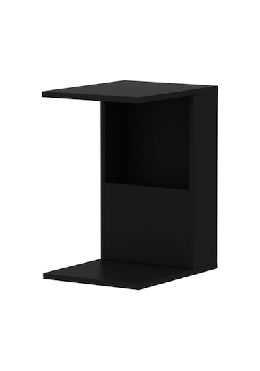 Bono Tekerlekli C Sehpa - Siyah Siyah