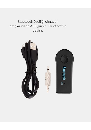 Bluetooth Aux Araç Kiti Eller Serbest Müzik Çalar Dahili Mikrofon
