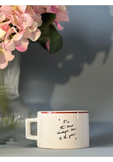 Yılbaşı Christmas Temalı Kupa Bardak Siyah