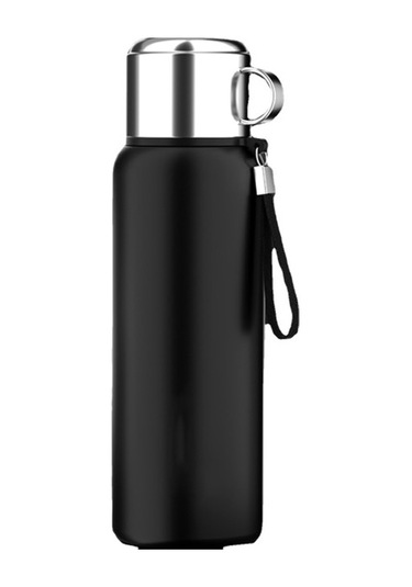 Pangolin Outdoors 1500 Ml Paslanmaz Çelik Termos - Seyahat, Kamp, Ofis Kullanımı - Gümüş Renk Siyah Siyah