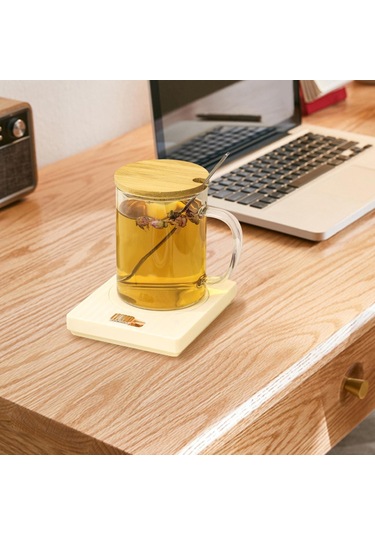 Suntek Magideal Ofis Mutfakları Için Masa Kahve Isıtıcısı Bardak Sarı