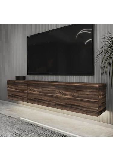Neon Led Işıklı Duvara Monte,3 Kapaklı Tv Ünitesi,tv Sehpası Sandık Ceviz - Sandık Ceviz Sandık Ceviz Neon Led Işıklı Duvara Monte,3 Kapaklı Tv Ünitesi,tv Sehpası Sandık Ceviz - Sandık Ceviz Sandık Ceviz