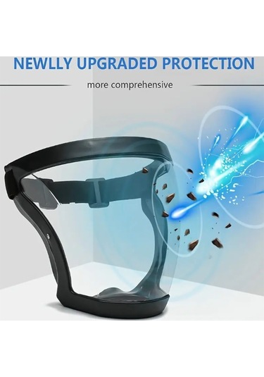 Tek Parça Koruyucu Maske Tam Yüz Toz Geçirmez Bisiklet Buğu Önleyici Gözlük Hd Maske Standart
