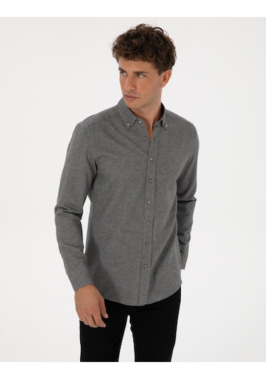 Pierre Cardin Erkek Gri Gömlek Desenli 50311562-vr024 Gri