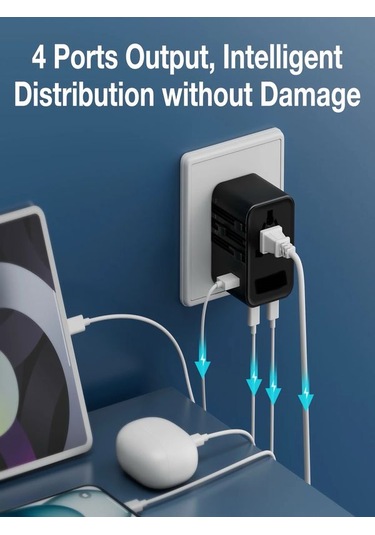 Fc-21 25w Global Seyahat Şarj Aleti - 1 Usb-a, 2 Type-c, 1 Ac Pri