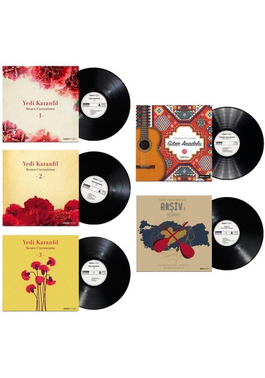 Enstrümantal Set - Yedi Karanfil 1-2-3 & Gitar Anadolu & Orta Anadolu 5 Plak Özel Set