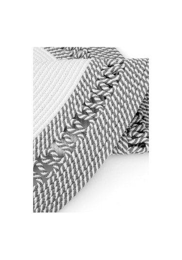 Cool Halı Luke 874 Beyaz Yuvarlak Halı Bohem Örgü Hasır Kilim Dekoratif Mutfak Balkon Banyo Halısı