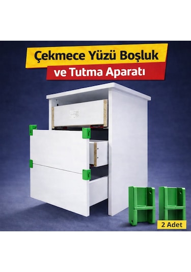 Çekmece Yüzü Boşluk Ve Tutma Aparatı 2'li Yeşil