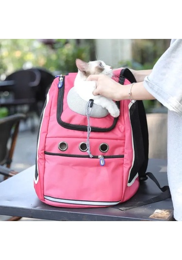 Taşınabilir Seyahat Kedisi Sırt Çantası Siyah