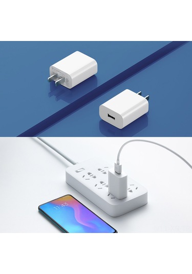 Xiyyadms Xiaomi 18w Hızlı Şarj Cihazı, Qc3.0 Teknolojisi, Beyaz, 100-240v, İphone Samsung Huawei Uyumlu