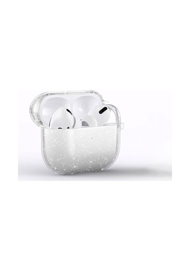 Khayra Airpods Uyumlu 3. Nesil Allstar Airbag 32 Parlayan Simli Saydam Renkli Kılıf-şeffa Şeffaf