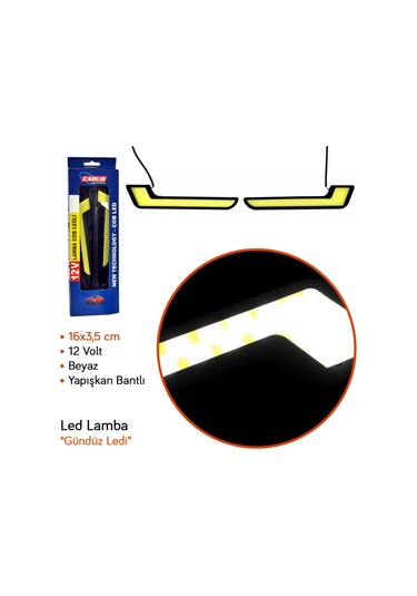 Carub Gündüz Lamba 12v Ledli L Tip Beyaz Br4323004