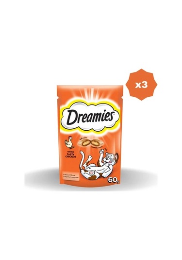 Dreamies Kedi Ödül Maması Tavuklu 60 Gr - 3 Adet