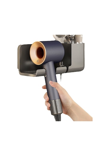 Lichen Duvara Monte Saç Kurutma Makinesi Rafı, Saç Kurutma Siyah