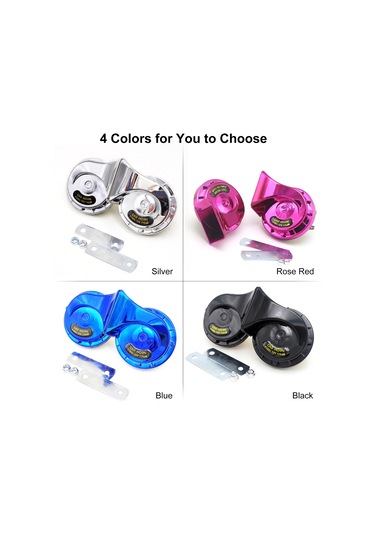 Skycity 12v 510hz/410hz 115db İki Tonda Salyangoz Klipsi - Abs Malzeme, Elektrikli Araçlar İçin Uyumlu, Mavi, 2 Adet