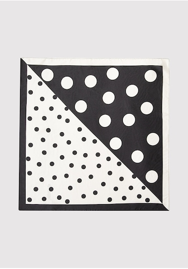Mavi - Puantiye Desenli Bandana 1913948-70048 Ekru