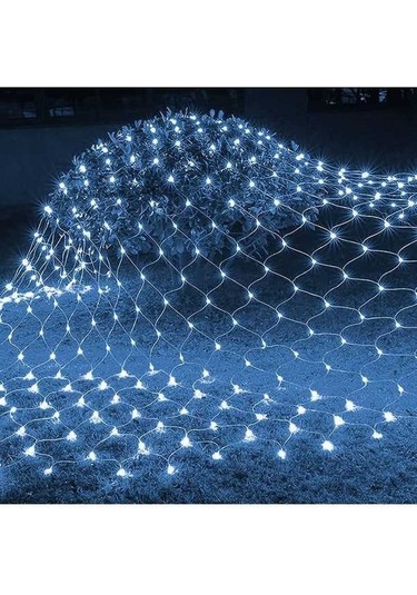 Besthome1 24v Düşük Gerilimli 3x2m 192 Ledli Sugeçirmez Bahçe Aydınlatması, 8 Işık Modu, Beyaz, Amerikan Standartı Transformörl Beyaz