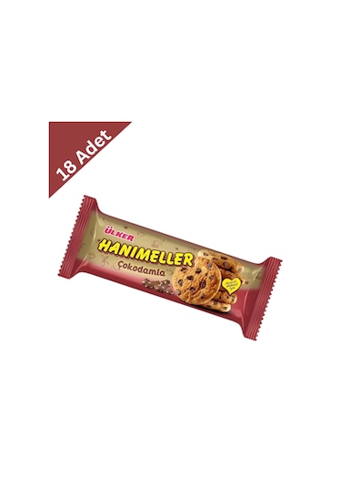 Ülker Hanımeller Çikolata Damlalı Kurabiye 82 Gr X 18 Adet