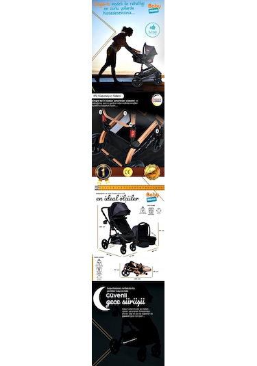 Baby Home 946 Travel Sistem Bebek Arabası + 560 Oyun Parkı Park Yatak