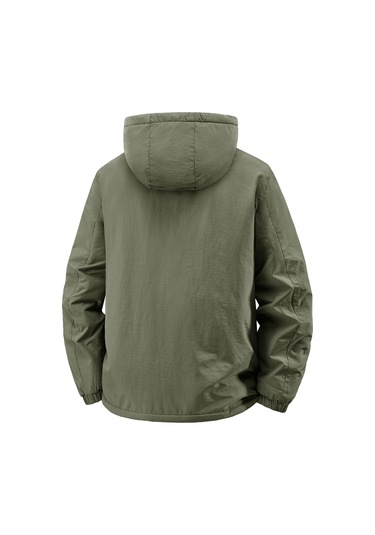 İş Giyim Su Geçirmez Naylon Rüzgarlık, Meikeduo Açık Hava Sporları Polar Astarlı Bisiklet Ceketi Yeşil