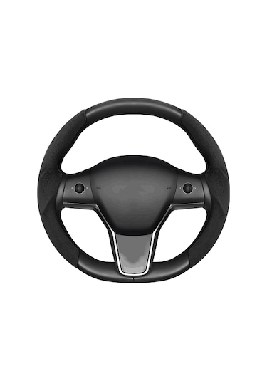Shineyee Tesla Model 3/y İçin Kaymaz Süet Direksiyon Kılıfı - Erkek/kadın