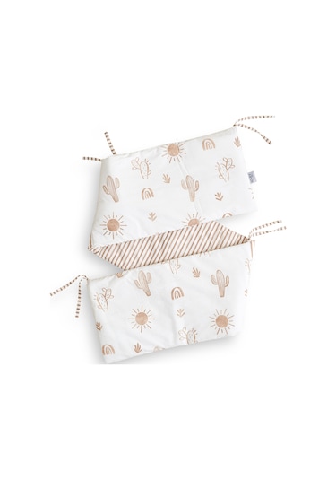 Soley Boho Bebek Yatak Koruyucusu 35x210 Bej