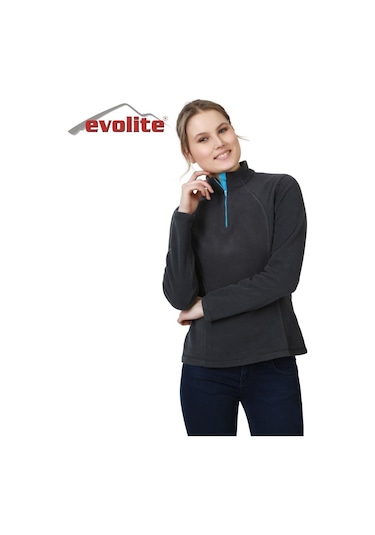 Evolite Fuga Kadın Mikro Polar Sweater - Gri Çok Renkli