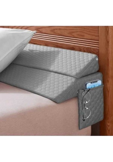 Fastbuy Dashanshop Swtmerry Queen Gri Yatak Takviye Yastığı 5e Kadar Dolgu Yüksek Yoğunluk Gri Depoluklu Yastık Gri