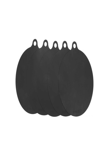 Hombey 5 Adet Silikon Isıya Dayanıklı Yuvarlak Mutfak Altyapısı Koruyucu 22cm Antipyren Yalıtkan Döşeme Seti Siyah