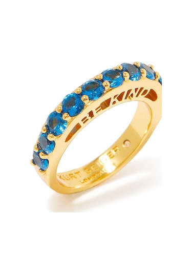 Be Kind Band Ring, Renkli Kristalli Yüzük Lacivert