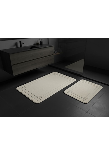 Banyo Paspası 2'li Set Set Asos Capuccino Çok Renkli