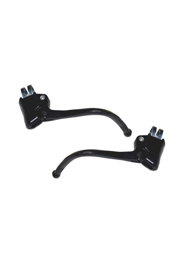 2 Adet Bisiklet Fren Kolları El Freni Değiştirme, Güvenilir, Gidon Metal Fren Kolları, Siyah Siyah
