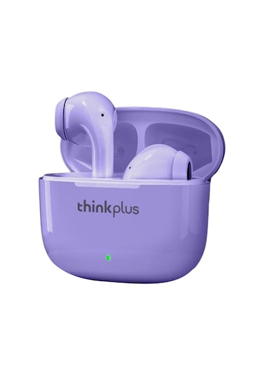 Qingmipy Lenovo Lp40 Pro Bluetooth 5.1 Kulaklıklar - Yarı İçen Tip, 13mm Çift Frekans, Otomatik Bağlantı, Uzun Pil Ömrü, Mor